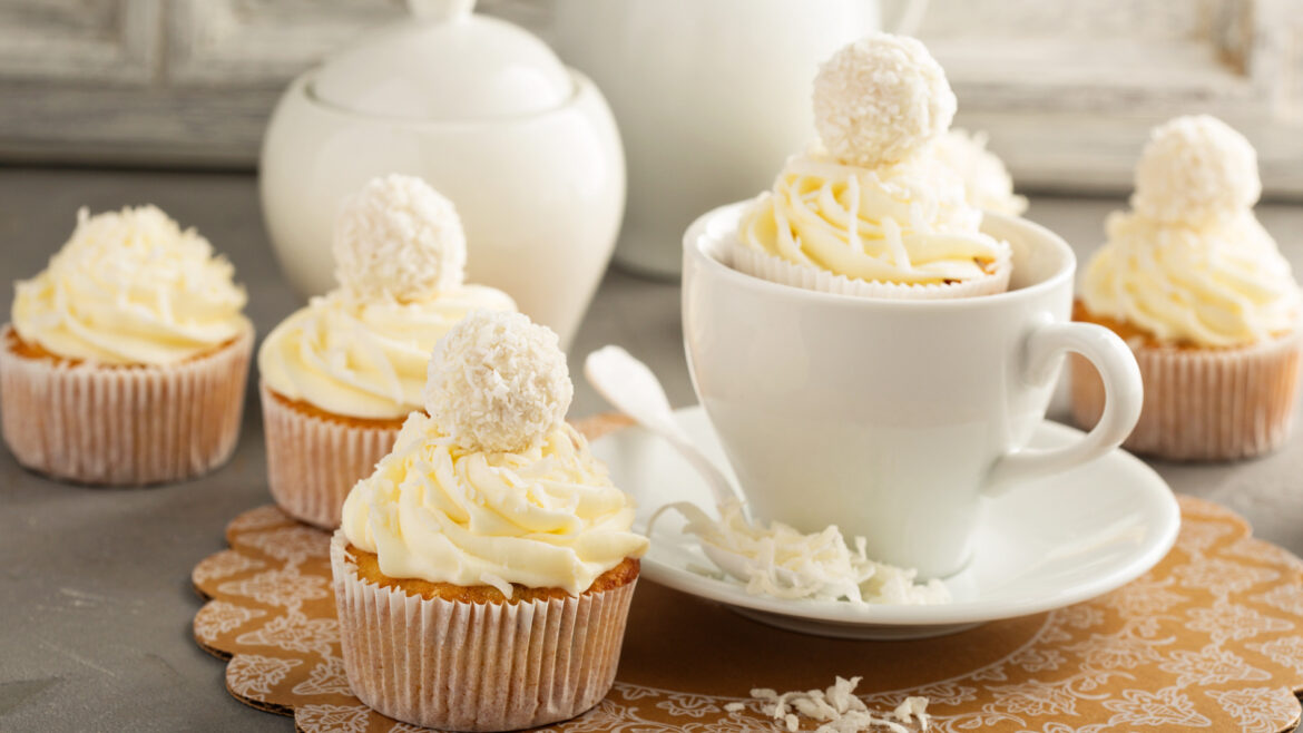 Coconut Snowball Cupcakes