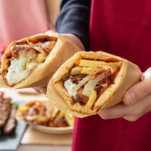 Pita bread shawarma