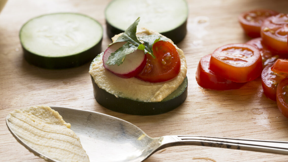 Cucumber Hummus Roll-Ups