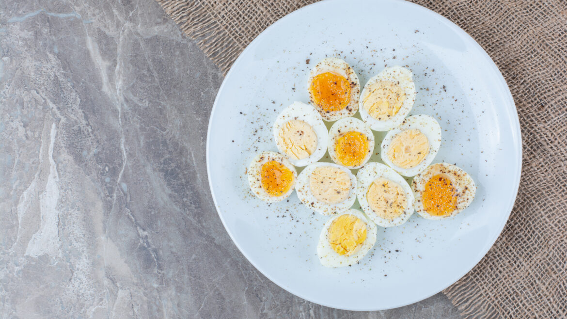 Hard-Boiled Eggs with Salt and Pepper