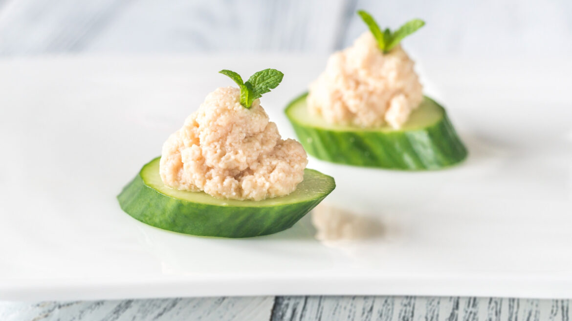 Cucumber Slices with Tuna Salad