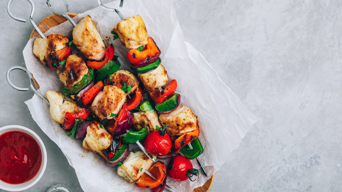 Grilled Chicken and Veggie Skewers