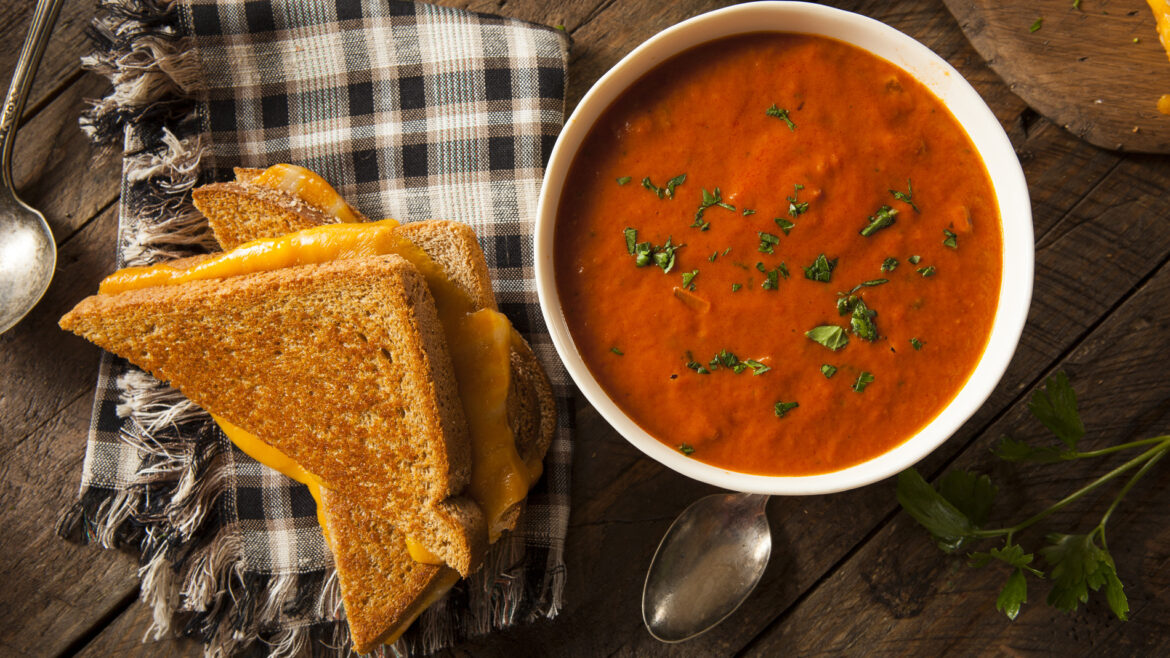 Tomato Soup with Grilled Cheese