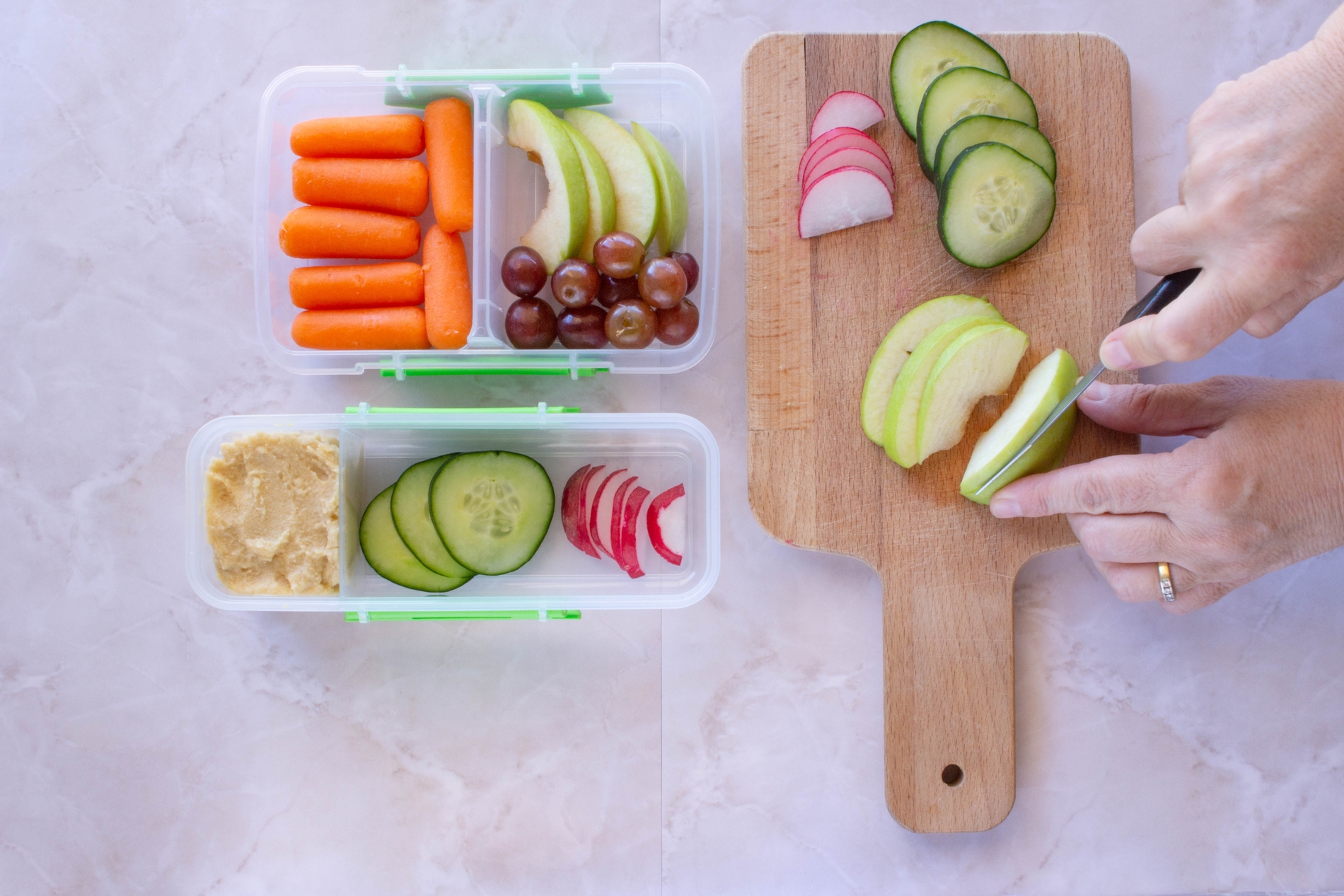 Hummus and Veggie Snack Box