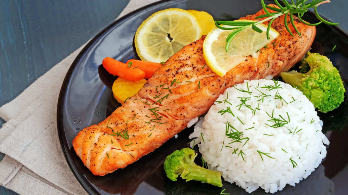 salmon and rice