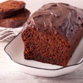 Dreamy Double Chocolate Loaf Cake with Nutella Glaze