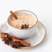Chai latte in a cup