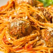 spaghetti with meatballs