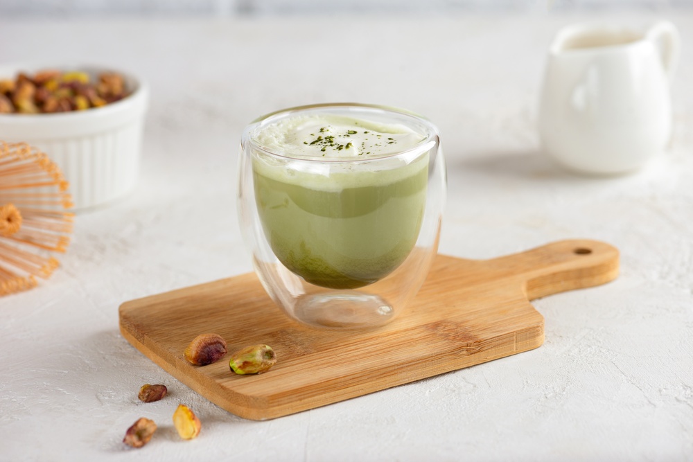 Vegan Matcha Latte with Coconut Cream