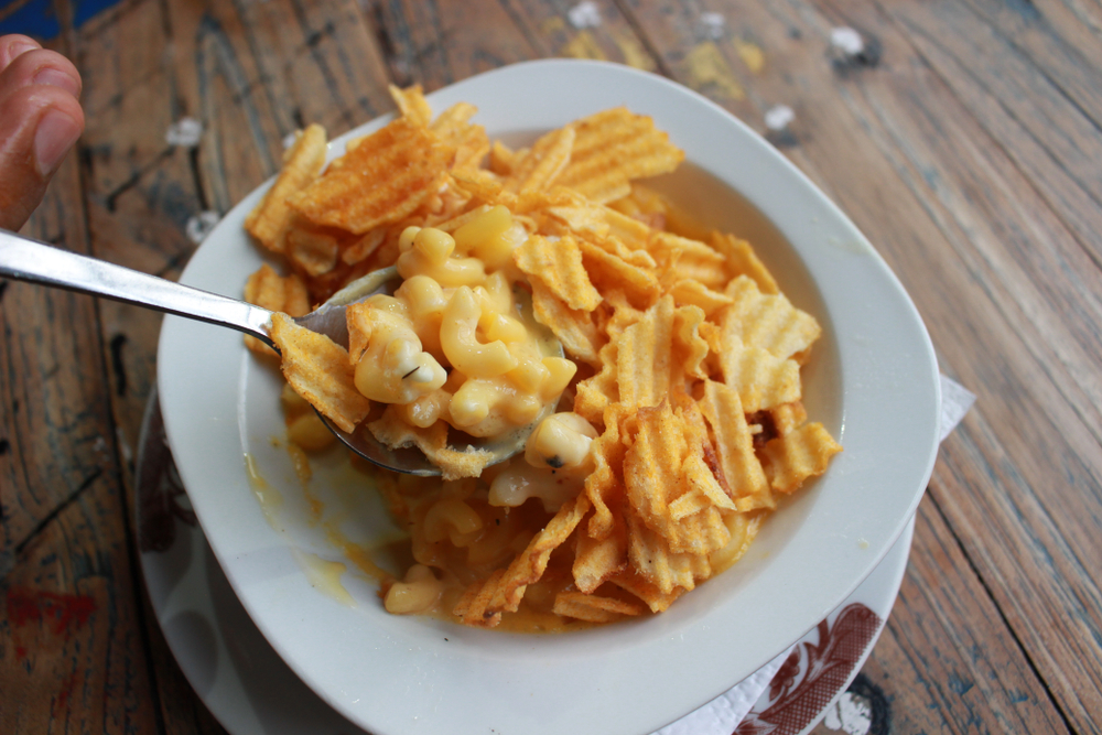 Classic Macaroni and Cheese with Potato Chip Crumble