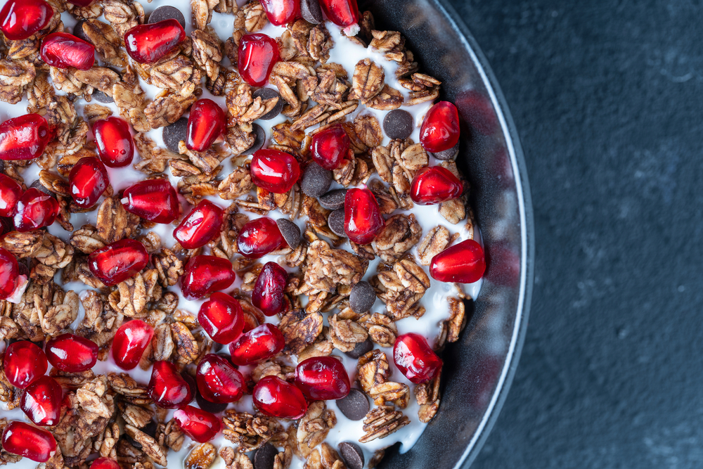 Pomegranate and Chocolate Chip Snack