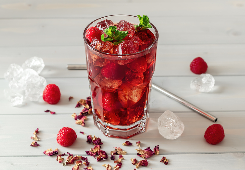 Raspberry Hibiscus Iced Tea