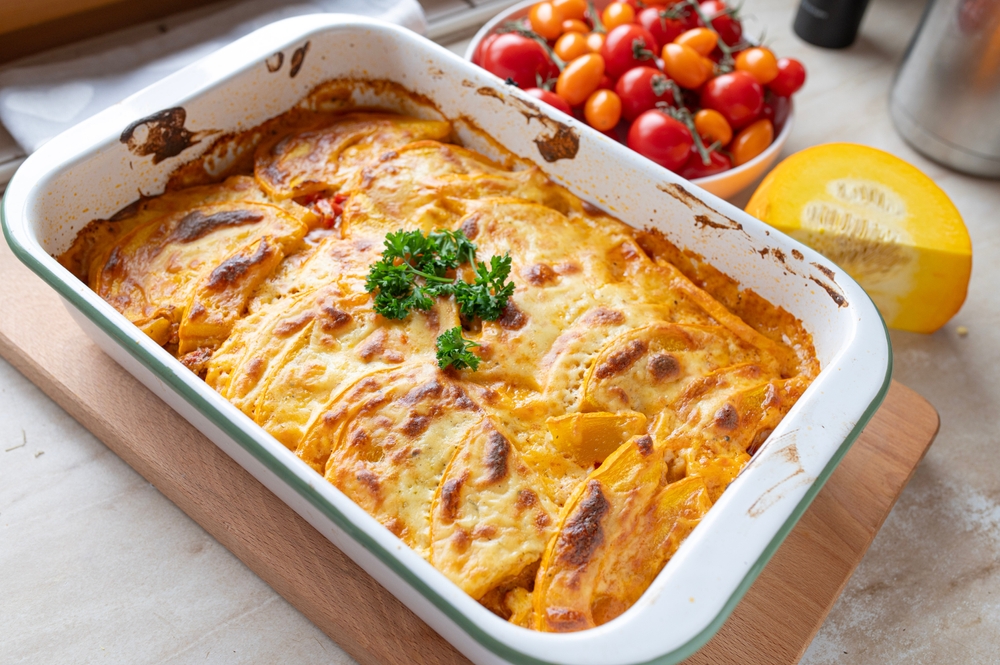 Squash Casserole with Potato Chip Crust