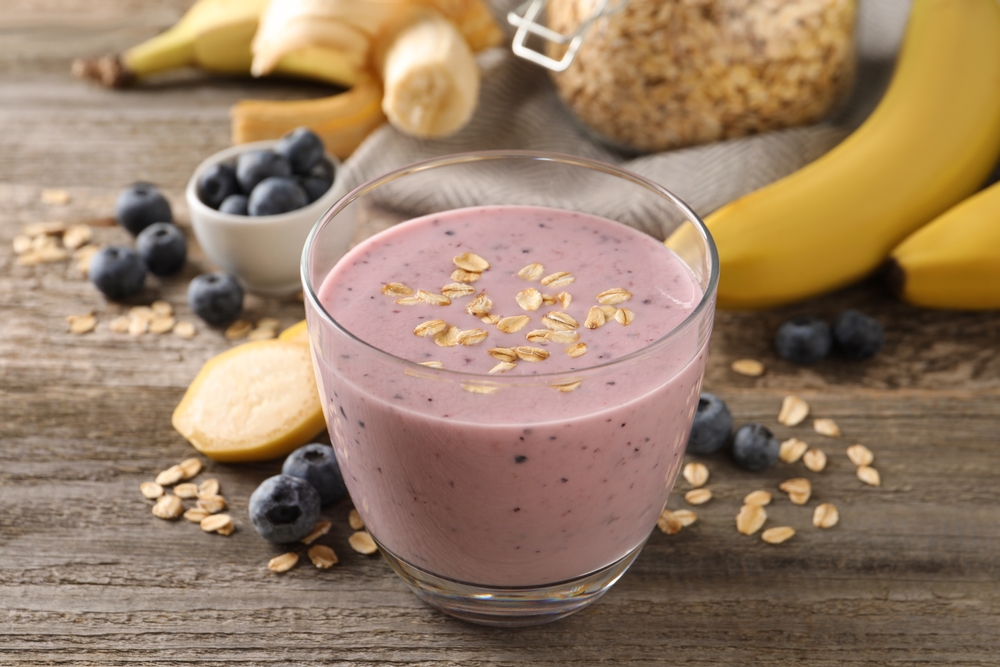 Blueberry Oat Protein Shake